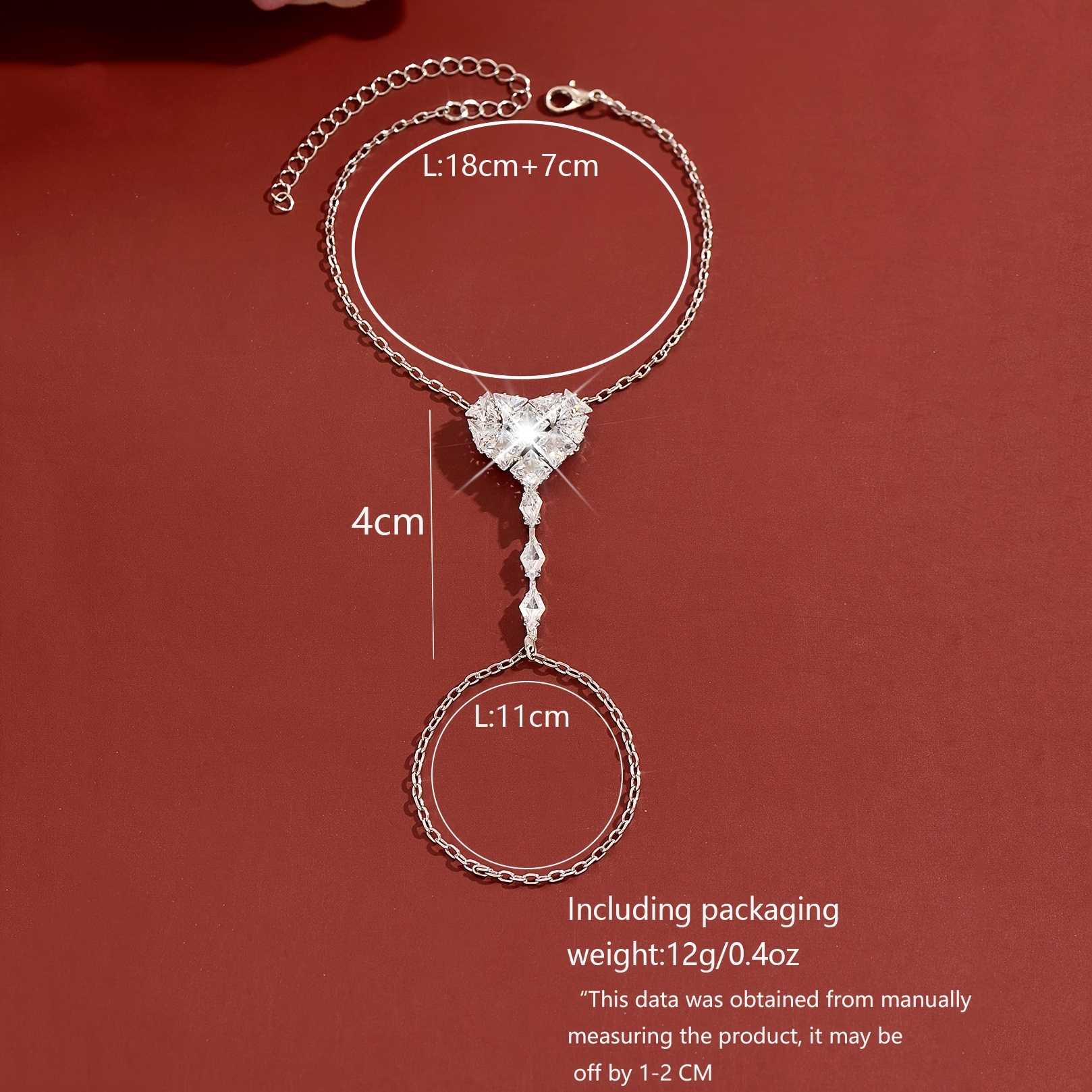 Luxurious Heart-shaped Mitten Bracelet for Women